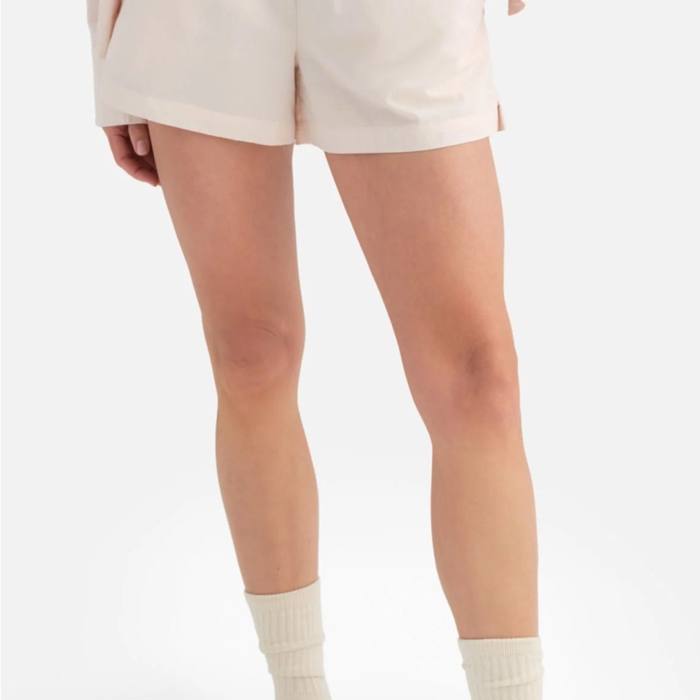 New with tags MATE the Label Organic Poplin Shorts in White